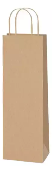 SACOLA PARA VINHO KRAFT 13,5X8X39CM COM 10 UNIDADES - comprar online
