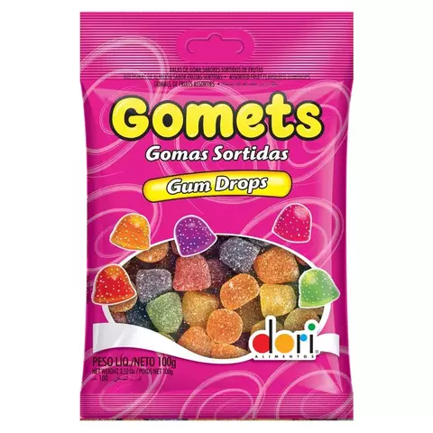 BALA DE GOMA GOMETS 100G DORI