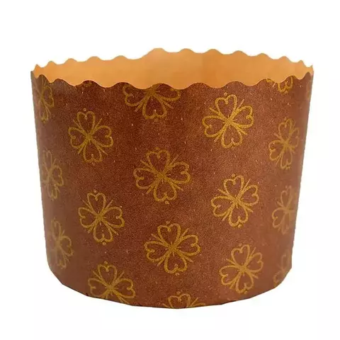 FORMA FORNEÁVEL PARA PANETONE 250G MARROM OU KRAFT COM 10 UNIDADES - comprar online