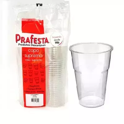 COPO SUPREMO 300ML PRAFESTA COM 40 UNIDADES - 8605 - comprar online
