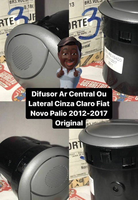 DIFUSOR AR CENTRAL/LATERAL CINZA CLARO FIAT NOVO PALIO 2012-2017 (ORIGINAL)