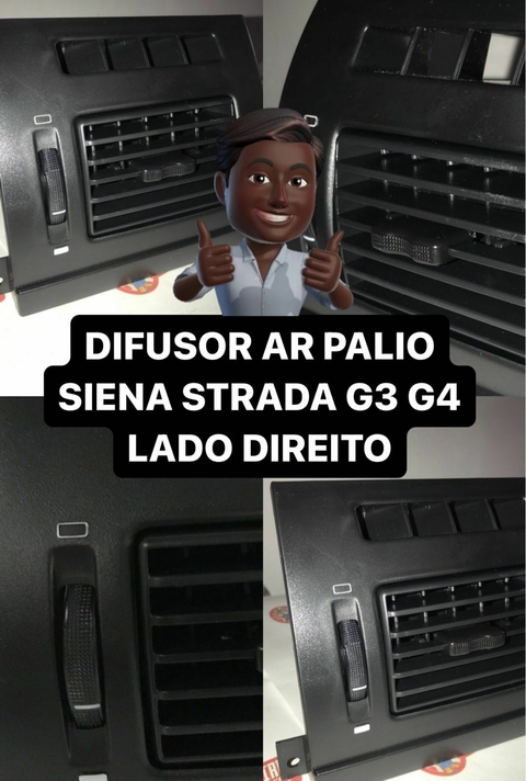 DIFUSOR DE AR PALIO SIENA STRADA G3 G4 LADO DIREITO