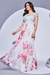 Vestido longo floral azul