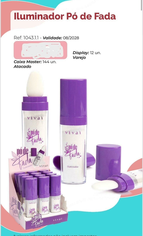 1043.1.1 Iluminador pó de fada Box C/12pçs - Vivai