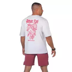 CAMISETA MASC OVERSIZED BRANCA CVERMELHO - comprar online