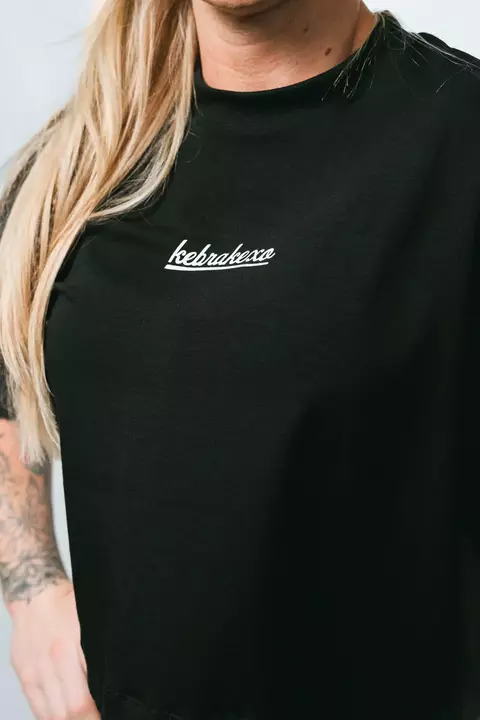 Cropped Oversized Kebra Kexo Hard Work Pays Off Black