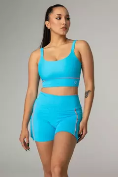 Short Médio com Bolsos Laterais OnMove Magic Blue - Armazém do Wod