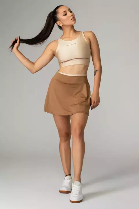 Short Saia com Bolsos Laterais OnMove Golden