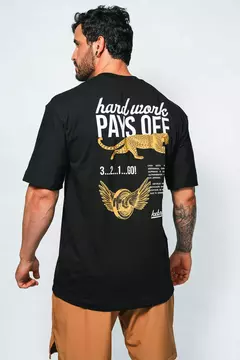 Camiseta Oversized Kebra Kexo Hard Work Pays Off Black - Armazém do Wod