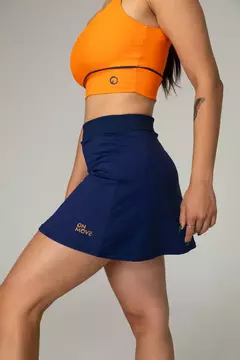 Short Saia com Bolsos Laterais OnMove Azul Marinho - loja online