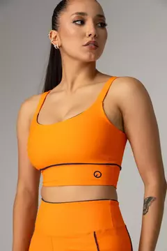 Top Alça OnMove Energy Tecido Laranja