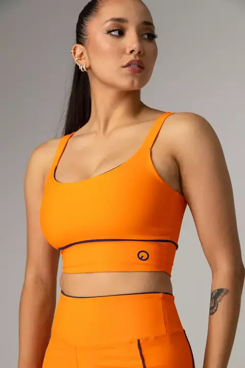Top Alça OnMove Energy Tecido Laranja