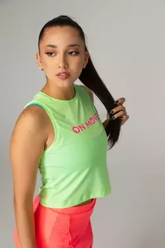 Regata Cropped OnMove Verde Flúor - comprar online