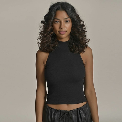 BLUSA SEM MANGA CANELADA T701092