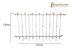 Balcones Rejas De Hierro Forjado Cod.13048 Chapasusadas Blanco - comprar online