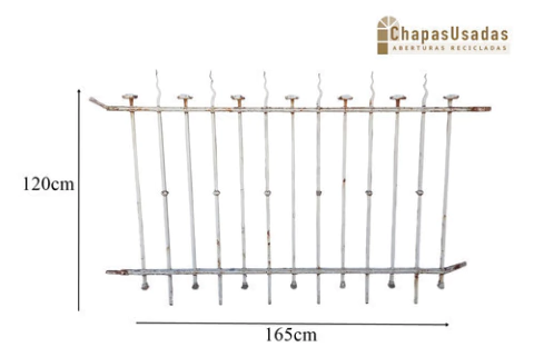 Balcones Rejas De Hierro Forjado Cod.13048 Chapasusadas Blanco - comprar online