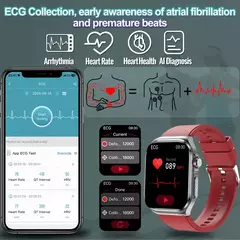 Nfc Smart Watch para homens, relógios para medicina IP68 à prova d'água