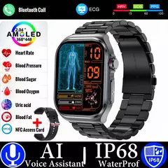 Nfc Smart Watch para homens, relógios para medicina IP68 à prova d'água - SDJ Loja Virtual