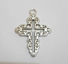100 un Crucifixo Trabalhado 4,5mm - Três Crianças Religiosos