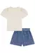 Conjunto de Blusa e Shorts em Jeans Bordado Kukiê - Fofinhos Baby