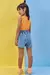 Conjunto de Blusa e Shorts em Jeans com Elastano Kukiê - comprar online