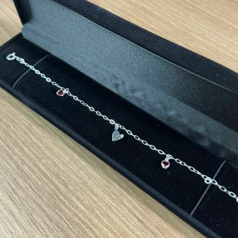 pulseira coraçao vermelho