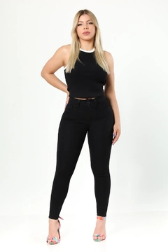 CALÇA JEANS SKINNY MODELADORA CINTURA ALTA-6752 na internet