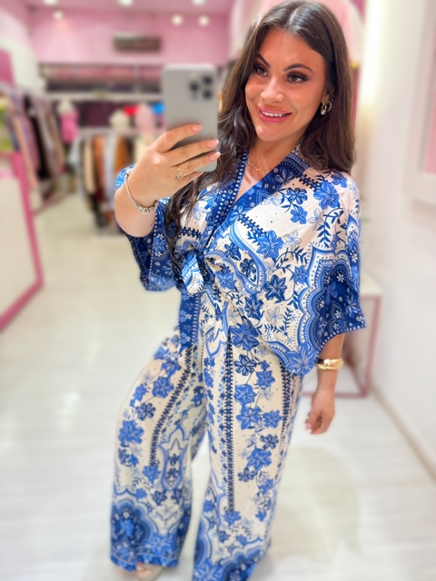 Conjunto CALÇA E BLUSA MULTIFORMAS azul bebe