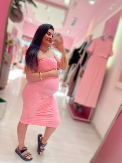 vestido midi Poliamida premium Carol ROSA