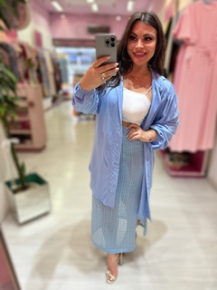 Vestido Chamise Priscila azul bebe