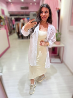 Vestido longo poliamida nude CANDY - loja online