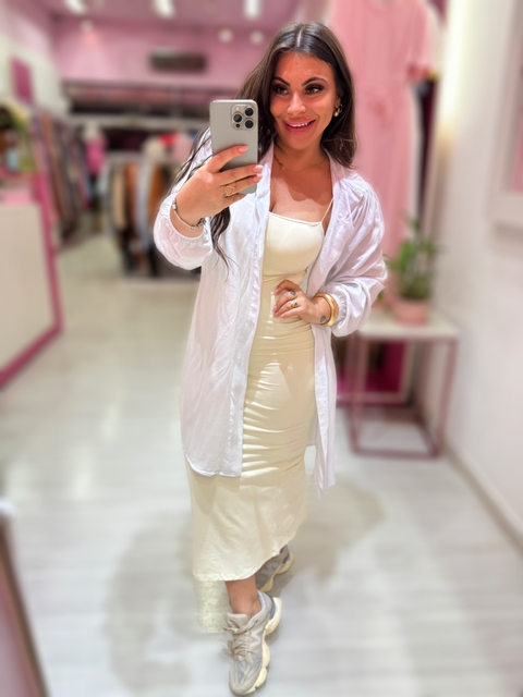 Vestido Chamise Priscila branco