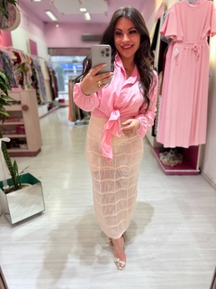 Vestido Chamise Priscila rosa candy na internet
