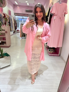 Saia midi trico BRENDHA NUDE