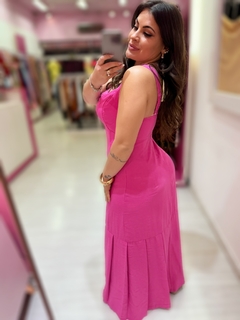 Vestido midi botões Caroline (pink) na internet
