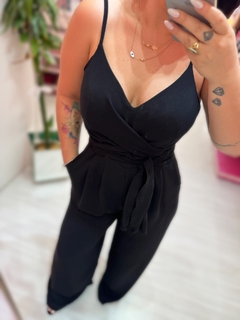 Macação amarrações Helena preto - comprar online