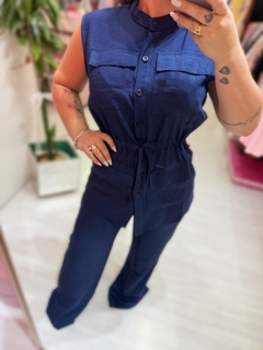 Conjunto Francisca calça + camisa alongada (azul) - comprar online