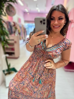 Vestido longo indiano vermelho - comprar online