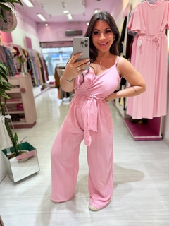 Macação amarrações Helena rosa candy - comprar online