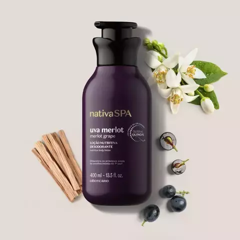 Loção Nutritiva Desodorante Nativa Spa Uva Merlot 400ml na internet