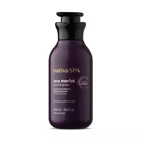 Loção Nutritiva Desodorante Nativa Spa Uva Merlot 400ml - comprar online