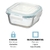 Kit 5 Potes De Vidro Herméticos Quadrado 310ml na internet