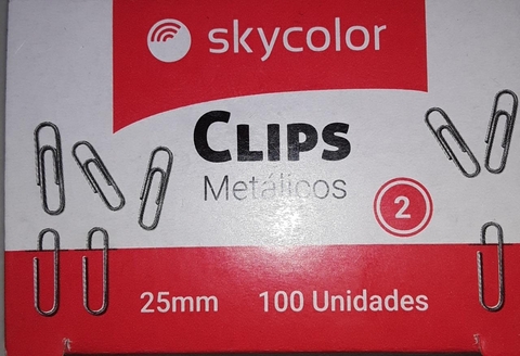 CLIPS METALICOS SKYCOLOR N2 X100