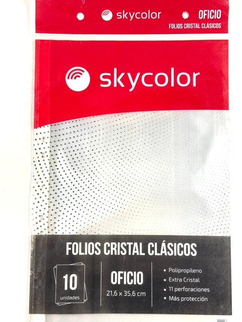FOLIOS SKYCOLOR OFICIO X10