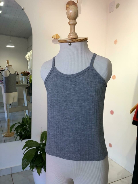 Blusa Alça Cinza