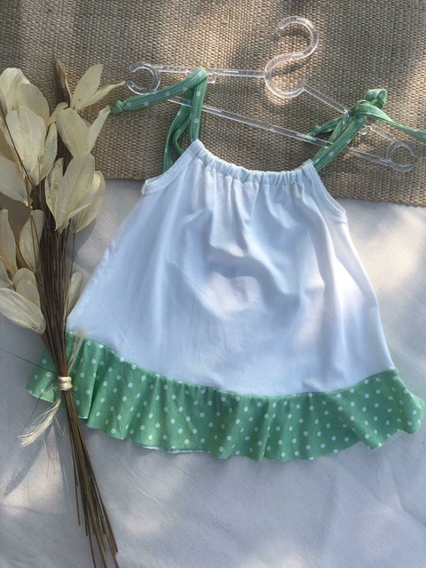 Blusa Flora Off White + Poá