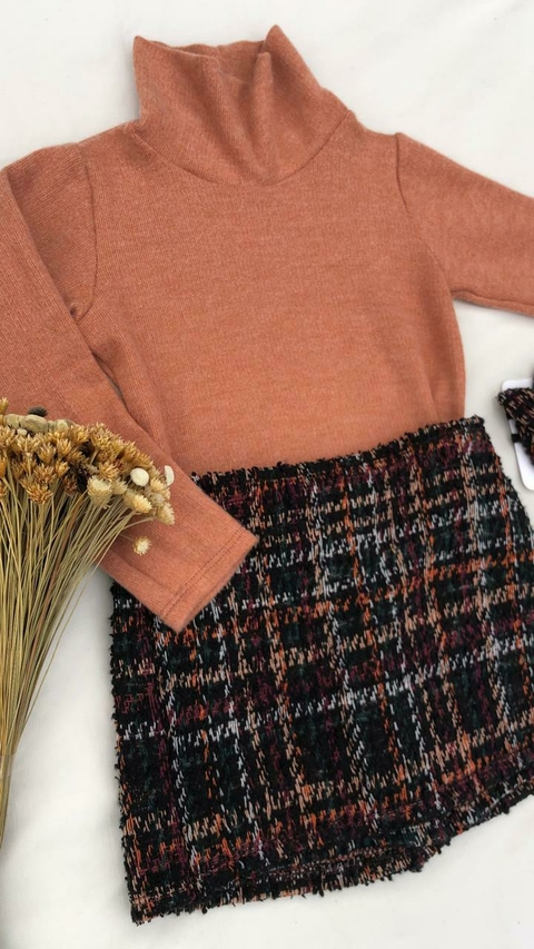 Blusa Básica de lã unissex - caramelo