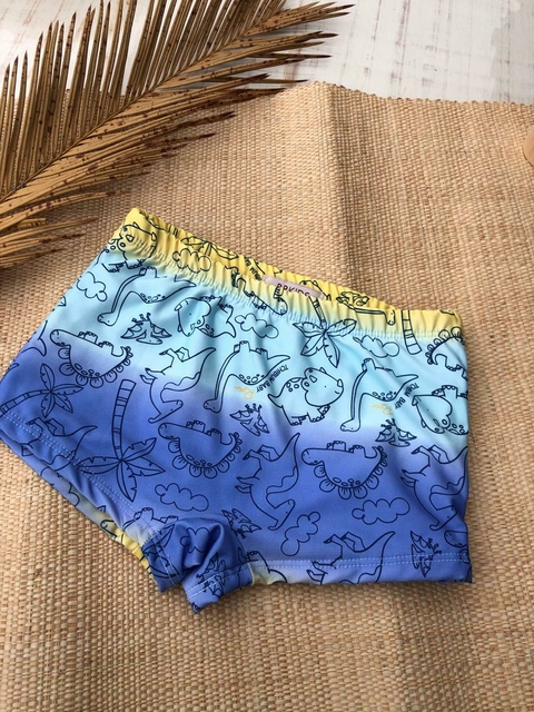 Sunga estampa Dinossauro Degradê