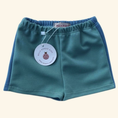 Short Bicolor Verde/Azul
