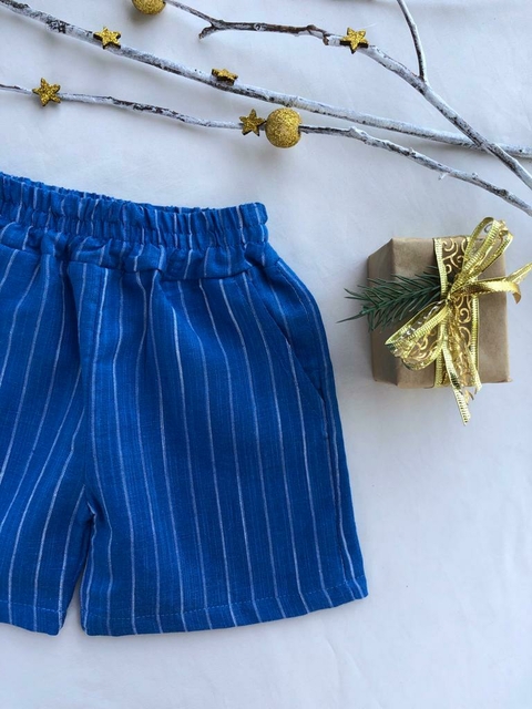 Bermuda Listras Azul Royal